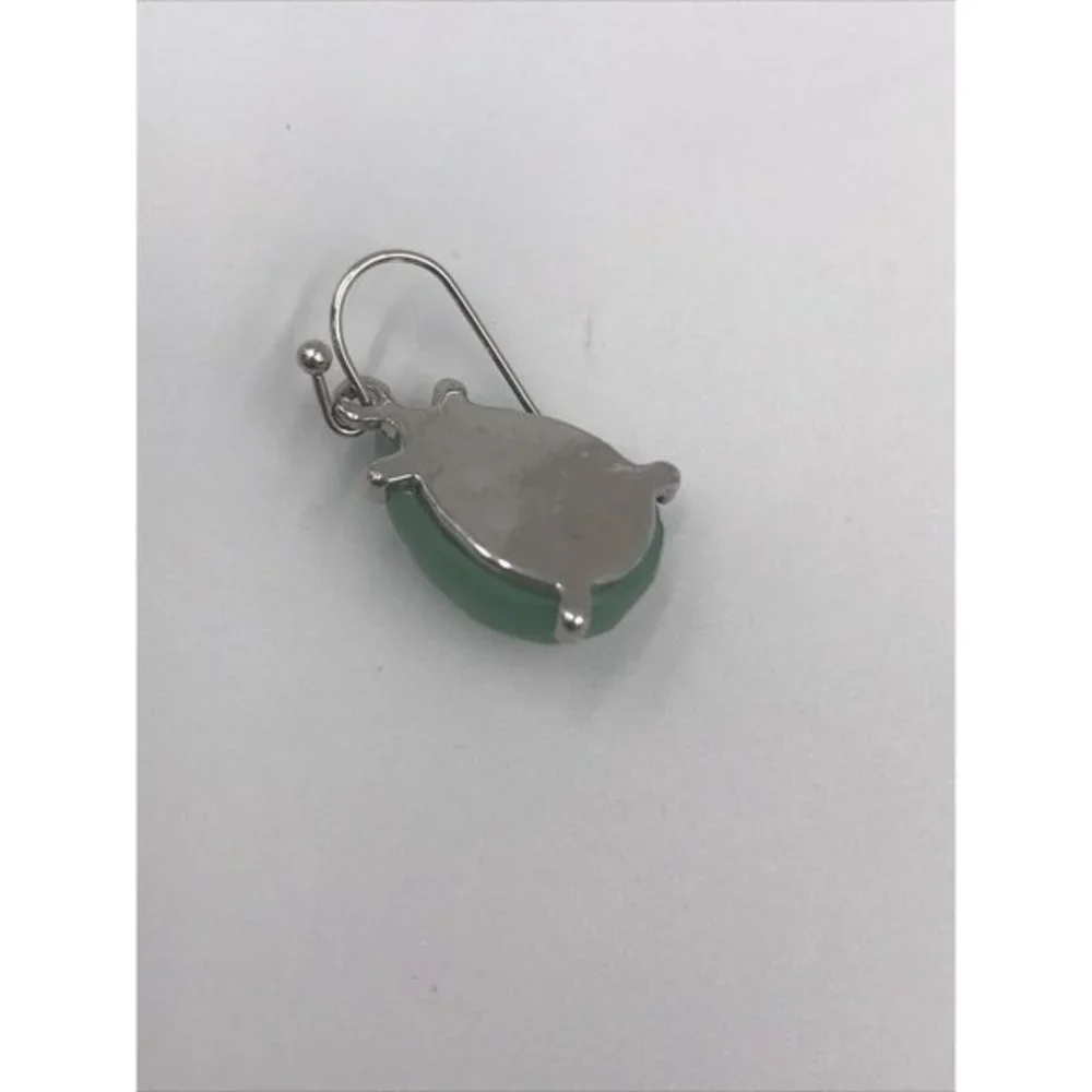 Pear Shape Acrylic stones green‎ frame Dangle Earrings 1